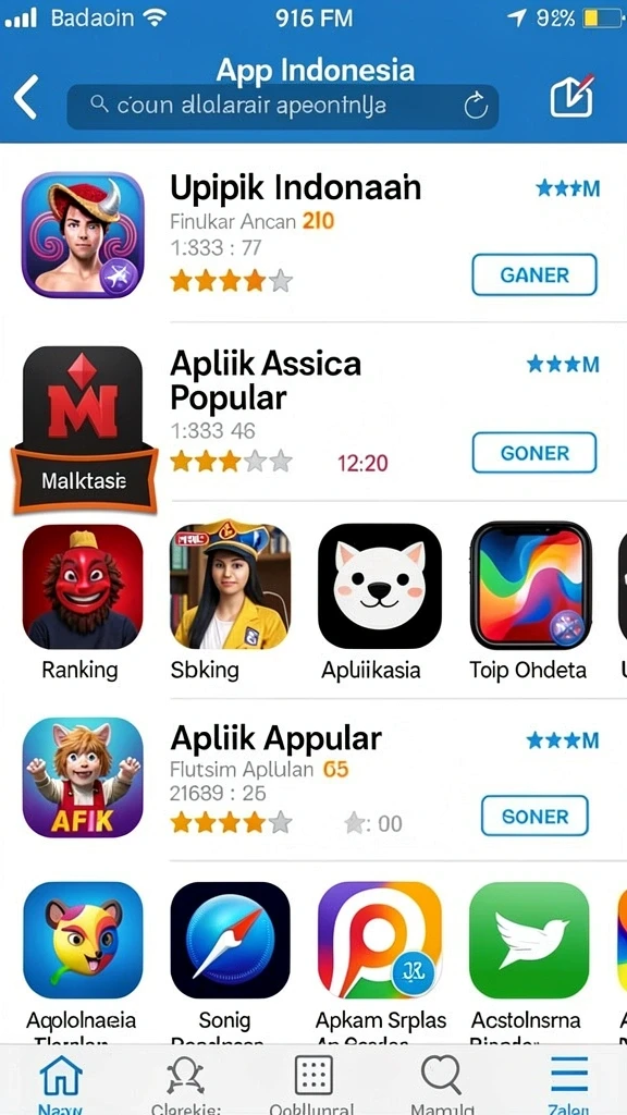 Tampilan awal yang menarik dengan tombol navigasi yang jelas.