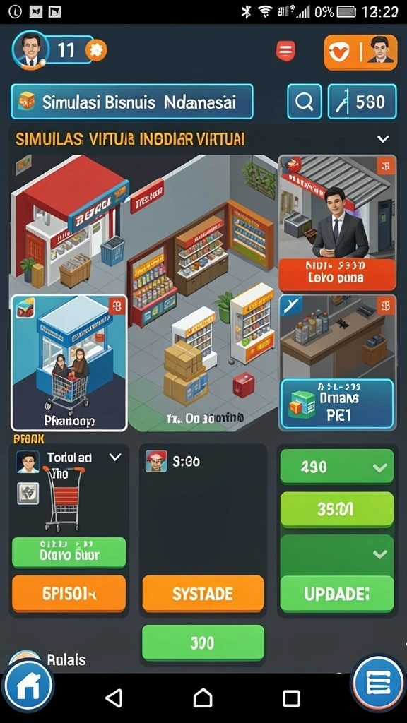 Tampilan awal game yang menarik dan penuh warna.