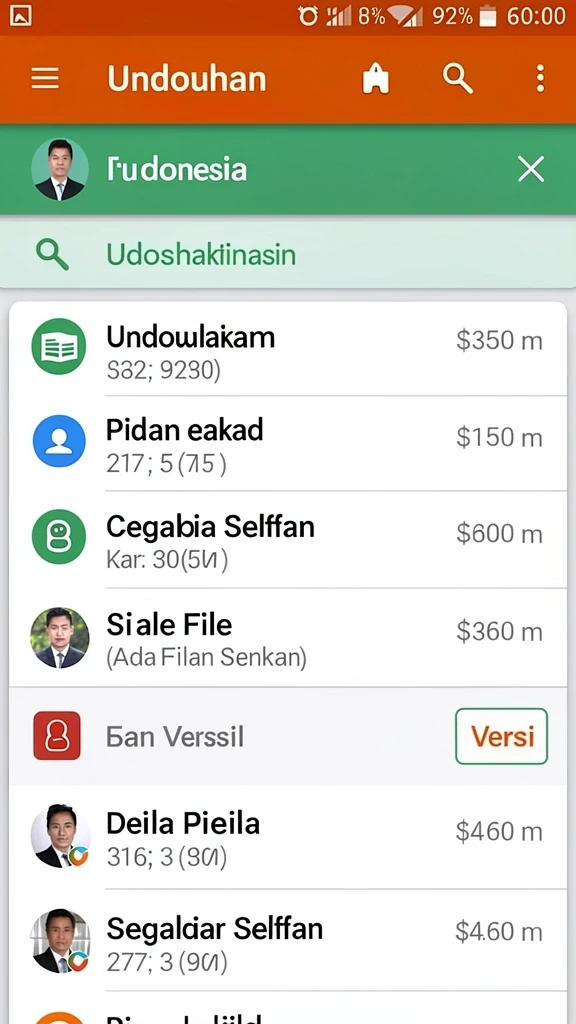 Tampilan antarmuka yang user-friendly.