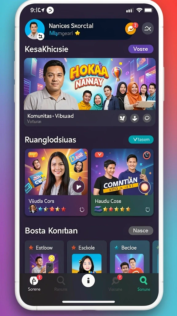Screenshot menunjukkan antarmuka pengguna yang menarik dan intuitif.