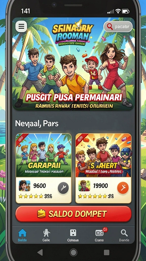 Tampilan karakter yang beragam dan menarik.