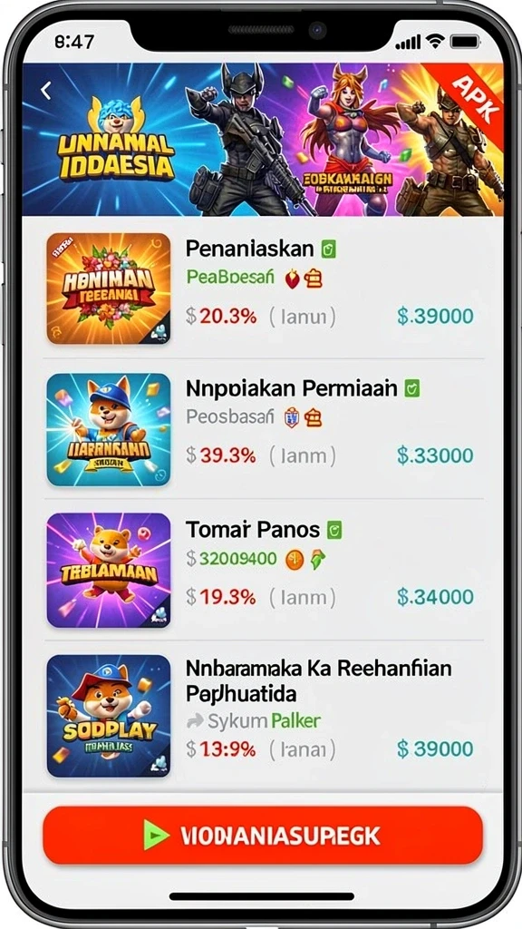 Variasi permainan yang beragam dan menarik.