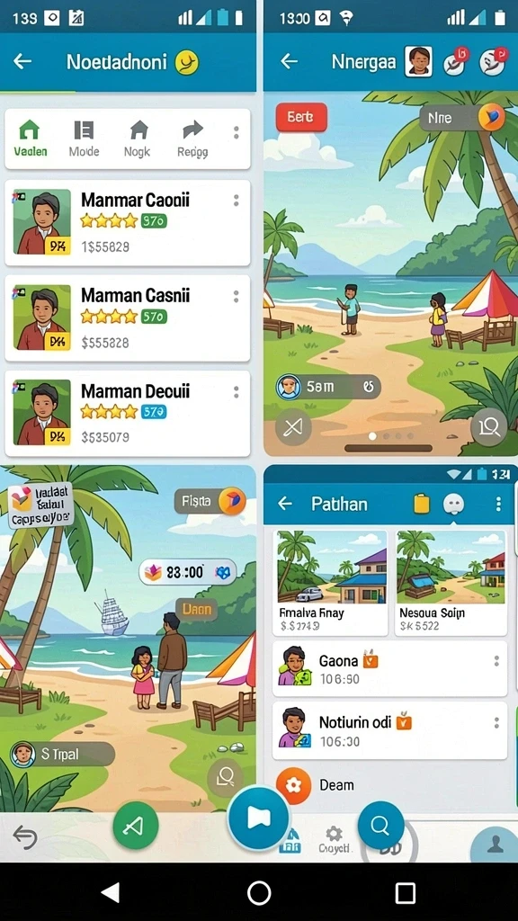 Screenshot menampilkan fitur tantangan harian yang seru.