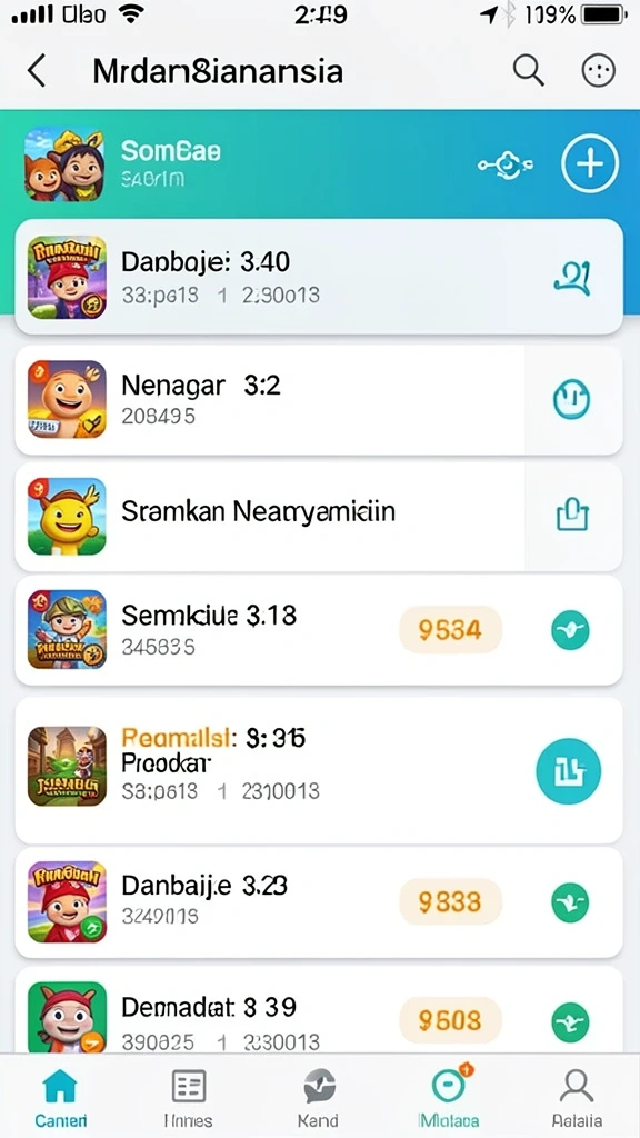 Tampilan antarmuka permainan yang menarik.