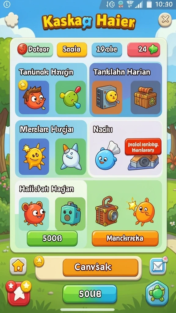Karakter dalam QT777 yang unik dan lucu.