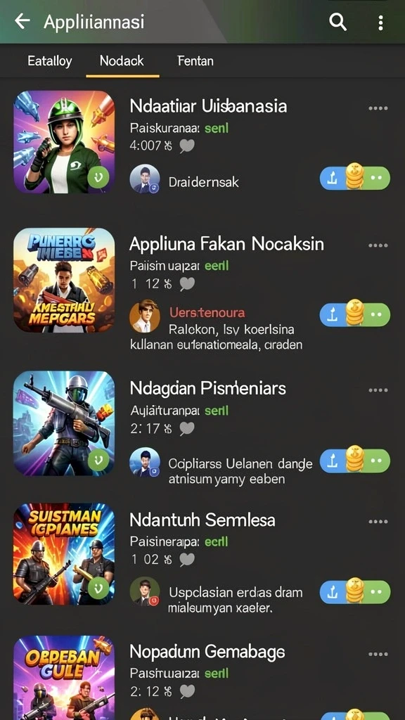 Tampilan kartu yang jelas dan mudah dimengerti.