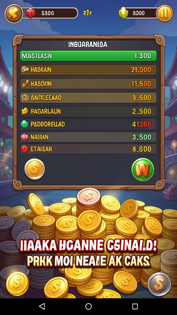 Tangkapan layar TENTOTO menunjukkan level yang penuh warna.